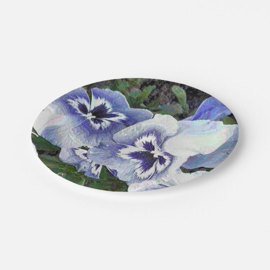 STIEFMÜTTERCHEN PAPPTELLER (Schrägansicht)