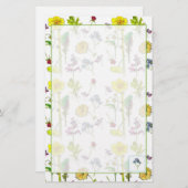 Stiefmütterchen Pflanze Zeichnend botanische Briefpapier (Vorne/Hinten)