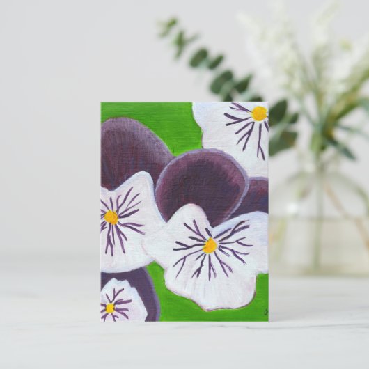 Stiefmütterchen Postkarte (Stehend Vorderseite)