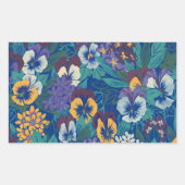 Stiefmütterchen Rechteckiger Aufkleber (Vorderseite)