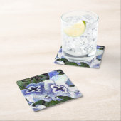 STIEFMÜTTERCHEN RECHTECKIGER PAPPUNTERSETZER (Vor Ort)