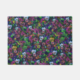 Stiefmütterchen [rosa] Outdoor-Teppich Fußmatte