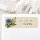 Stiefmütterchen-Rücksende-Adressetiketten (Insitu)