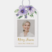 Stiefmütterchen-Samenpackung Gedenk- Trauer Gesche Geschenkanhänger (Rückseite)