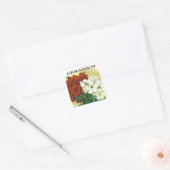 Stiefmütterchen-Samenpackungsetikett Quadratischer Aufkleber (Umschlag)