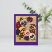 Stiefmütterchen-Samenpaket-Kunst auf Karten (Stehend Vorderseite)