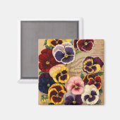 Stiefmütterchen-Samenpaket-Magnete Magnet (Vorderseite/Rückseite)