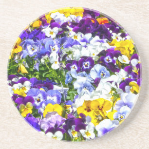 Stiefmütterchen Sandstein Untersetzer