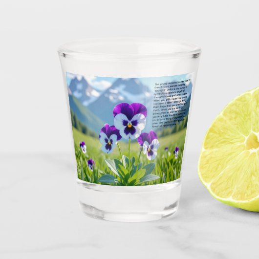 Stiefmütterchen Schnapsglas (Vorderseite)