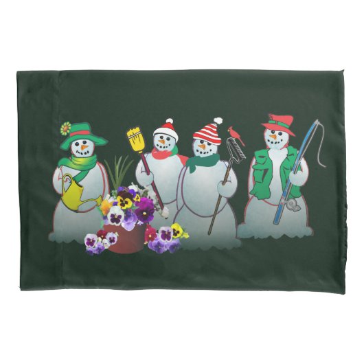 Stiefmütterchen/Schneeschuhkissen 2019 Kissenbezug (Vorderseite-Links)