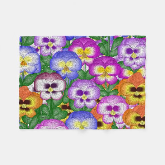 Stiefmütterchen Small Fleece Blanket (Vorderseite (Horizontal))