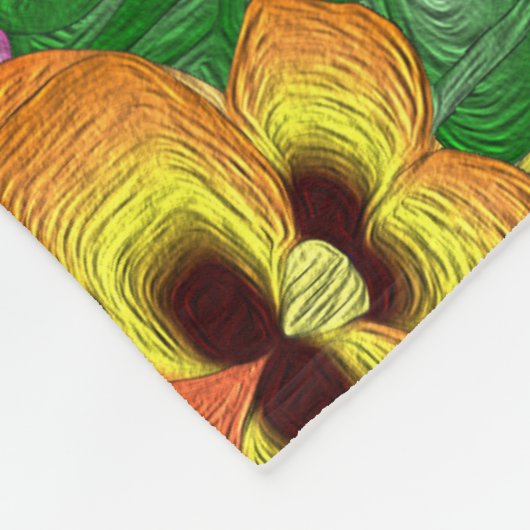 Stiefmütterchen Small Fleece Blanket (Ecke)