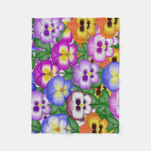 Stiefmütterchen Small Fleece Blanket (Vorderseite)