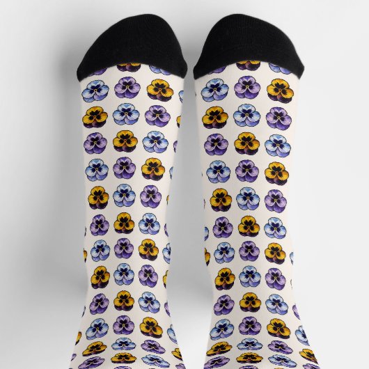 Stiefmütterchen Socken (Oben)