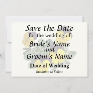 Stiefmütterchen Sorbet Gelber Sprung Auf Save The Date