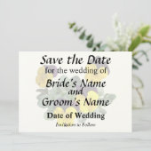 Stiefmütterchen Sorbet Gelber Sprung Auf Save The Date (Stehend Vorderseite)