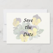 Stiefmütterchen Sorbet Gelber Sprung Auf Save The Date (Rückseite)