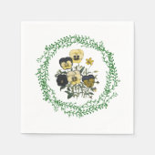 Stiefmütterchen Standard Cocktail Papier Napkins Serviette (Vorderseite)