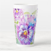 Stiefmütterchen Stiefmütterchen-Blume Floral Wasse Milchtasse (Vorderseite)