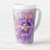 Stiefmütterchen Stiefmütterchen-Blume Wasserfarbe Milchtasse (Rechte Ecke)