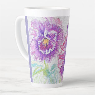 Stiefmütterchen Stiefmütterchen-Blume Wasserfarbe  Milchtasse