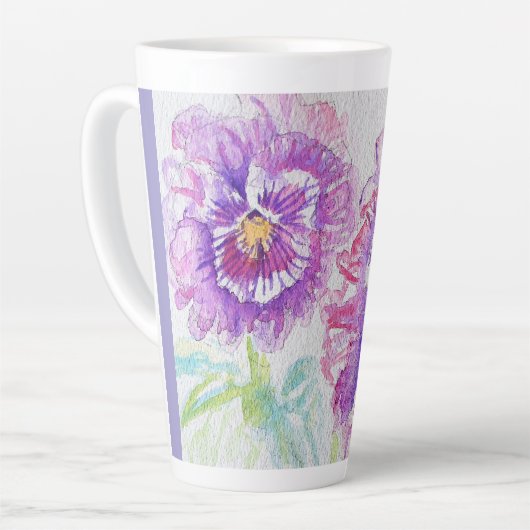 Stiefmütterchen Stiefmütterchen-Blume Wasserfarbe Milchtasse (Linke Ecke)