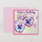 Stiefmütterchen Stiefmütterchen Lila Blume Floral (Vorne/Hinten)