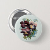 Stiefmütterchen-Sträußchen Button (Vorne & Hinten)