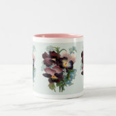 Stiefmütterchen-Sträußchen Zweifarbige Tasse (Mittel)