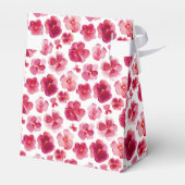 Stiefmütterchen stumpften dunkelrosa Aquarell Dank Geschenkschachtel (Rückseite)