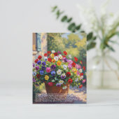 Stiefmütterchen-Symbolik Postkarte (Stehend Vorderseite)