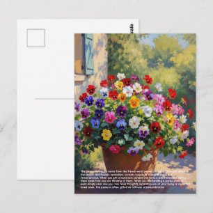 Stiefmütterchen-Symbolik Postkarte