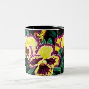 Stiefmütterchen-Tasse Zweifarbige Tasse