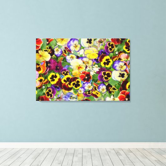 Stiefmütterchen ~ überzogene Leinwand (Insitu (Holzboden))