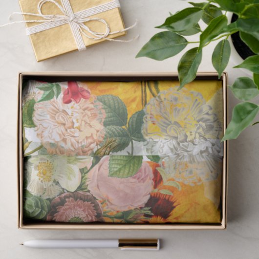 STIEFMÜTTERCHEN UND BLUMEN-GARTEN Seidenpapier (Geschenk)