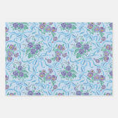 Stiefmütterchen und Bogen - Blumenzwiebelblätter Geschenkpapier Set (Vorderseite 2)