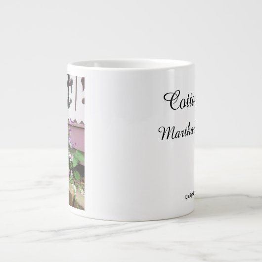 Stiefmütterchen und Fleur-de-lis - Martha's Vineya Jumbo-Tasse (Vorderseite)