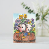 Stiefmütterchen und Freunde Postkarte (Stehend Vorderseite)