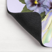 Stiefmütterchen und Libellen Mousepad (Ecke)