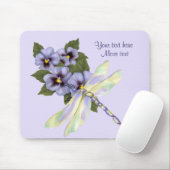 Stiefmütterchen und Libellen Mousepad (Mit Mouse)