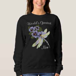Stiefmütterchen und Libellen Sweatshirt