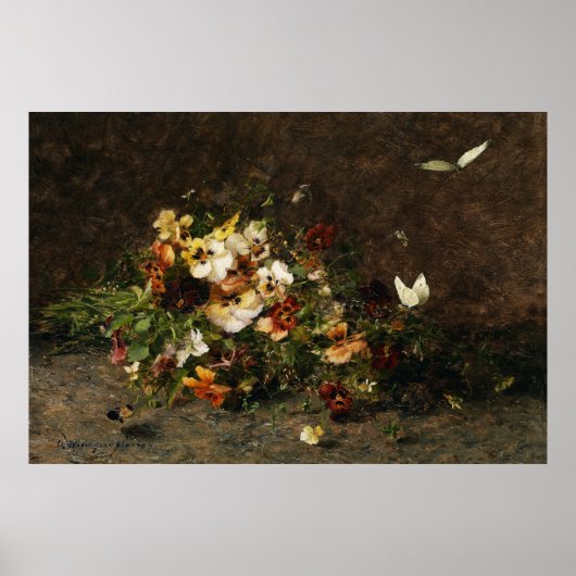 Stiefmütterchen und Schmetterlinge, Wisinger Poster (Vorne)