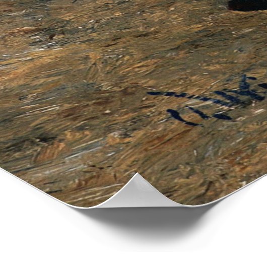 Stiefmütterchen und Schmetterlinge, Wisinger Poster (Ecke)