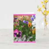 Stiefmütterchen und Schnappdrachen Karte (Gelbe Blume)