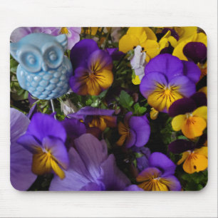 Stiefmütterchen und Uhmousepad Mousepad