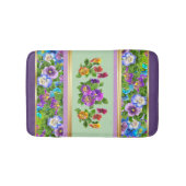 Stiefmütterchen-Veilchen-Blumen-Aquarell-Blumen-Co Badematte (Vorderseite)