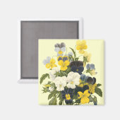 Stiefmütterchen Veilchen Botanische Kunst Magnet (Vorderseite/Rückseite)