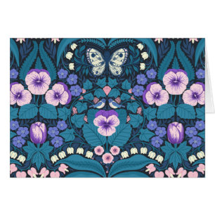 Stiefmütterchen, Vögel und Schmetterlinge