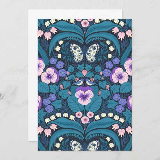 Stiefmütterchen, Vögel und Schmetterlinge (Vorne/Hinten)