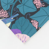 Stiefmütterchen, Vögel und Schmetterlinge Fleecedecke (Ecke)